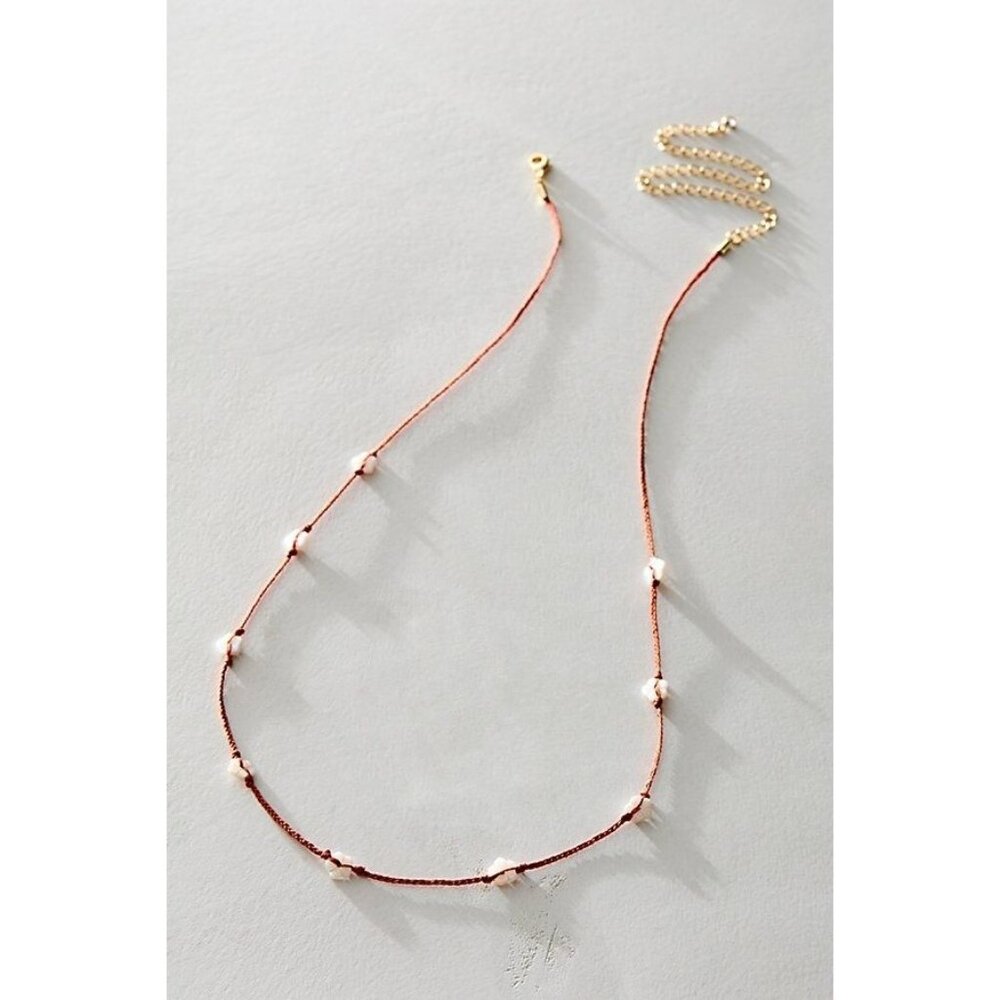 Free People Delicate Flower Belly Chain in Red‎ NWT